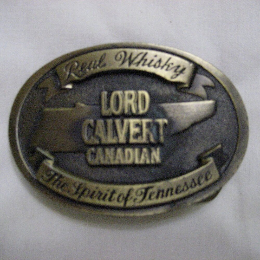 LORD CALVERT CANADIAN REAL WHISKEY BELT BUCKLE